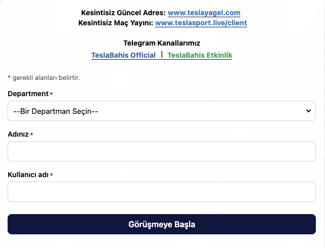 Canlı Destek Hattı